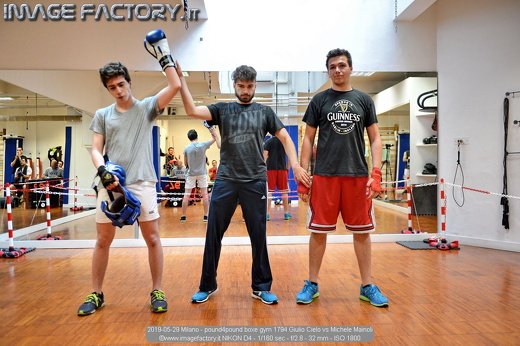 2019-05-29 Milano - pound4pound boxe gym 1794 Giulio Cielo vs Michele Mainoli